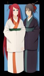 Кушина и Микото в кимоно